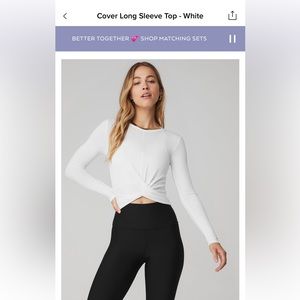 NWT alo yoga white top